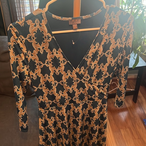 Mix by 41 Hawthorn small abstract print, front wrap dress,NWOT - Picture 6 of 8